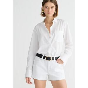 J. Crew Mid-rise denim short in white Size 25